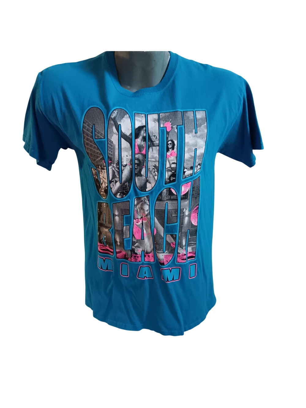 Vintage T-Shirt Small Y2K South Beach Miami Florida Bikini Party Graphic